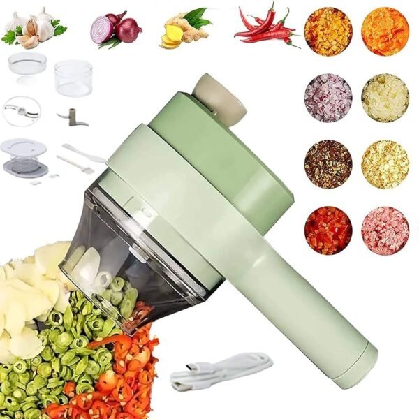 Gatling Food Chopper, Portable Electric Vegetable Cutter Set - Image 3