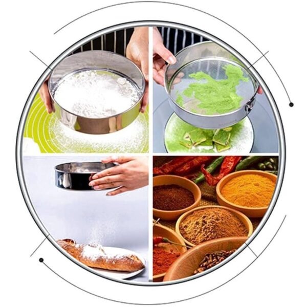 Round Strainer Set 6pcs, High Quality Stainless Steel Round Strainer - Image 3