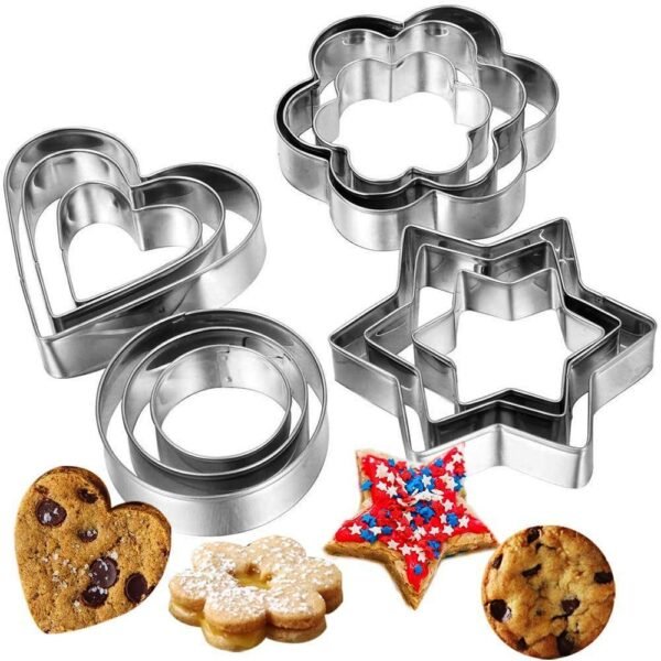 12pcs/Set Stainless Steel Cookie Cutter ( 4 Shapes)