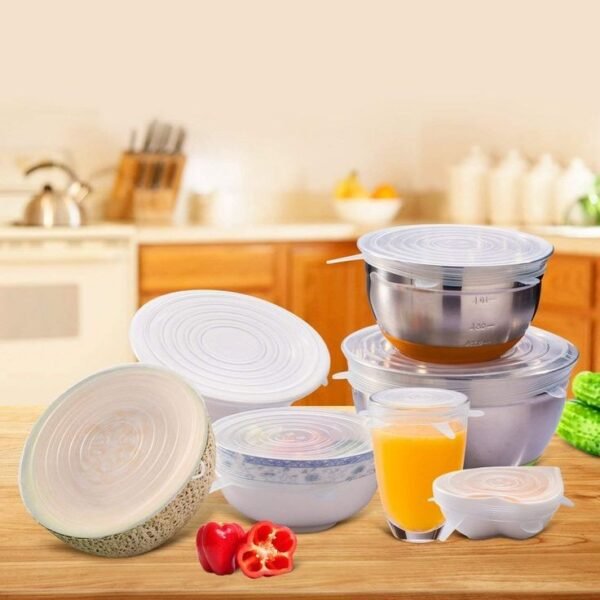 6pcs Silicon (Big) Food Cover Set - Image 9