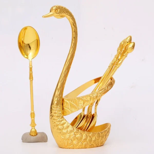 Cutlery Set Spoon Swan Holder - Image 5