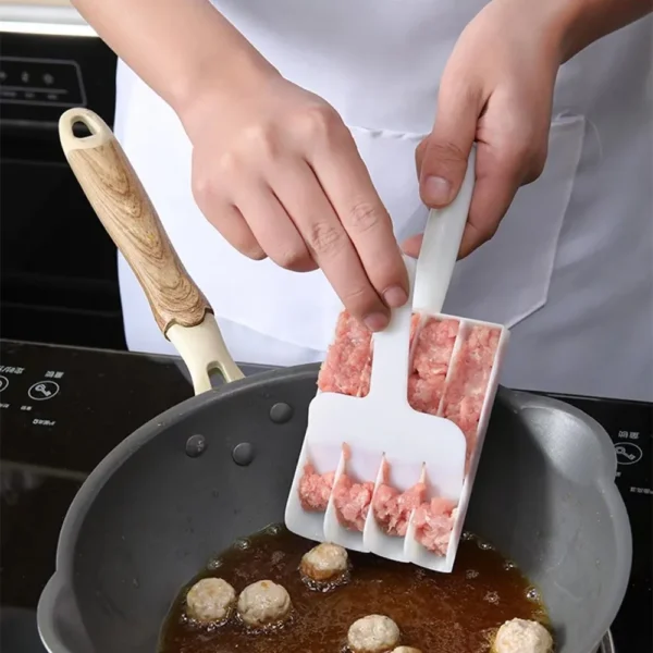 Meat Ball Scoop with Cutting Spade Ball Maker, None-Stick Meatball Maker Melon Ballers - Image 2