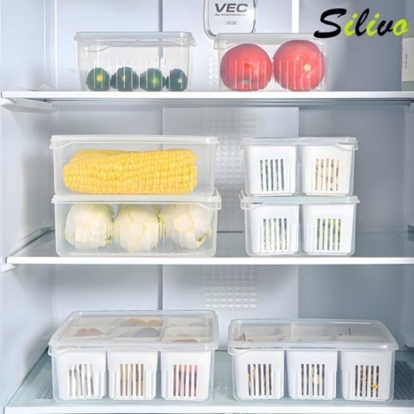 6 Grid Fridge Storage Box Container - Image 4