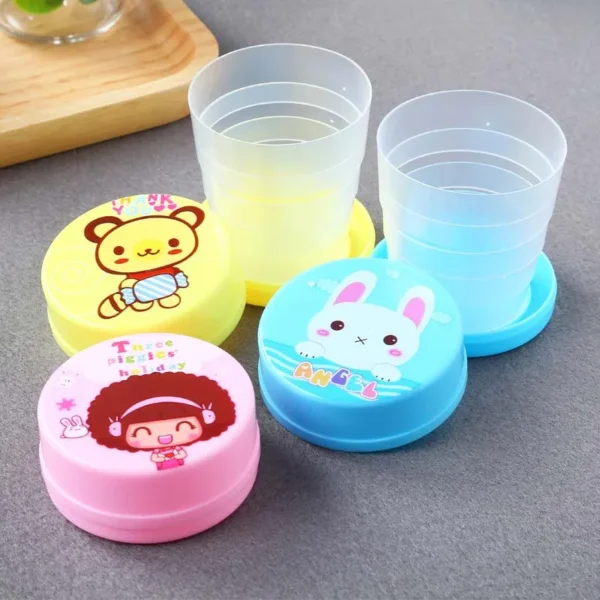 Cute Cartoon Portable Telescopic Folding Cup