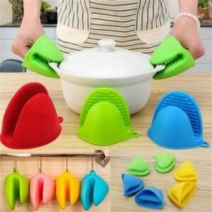 2pcs Silicone Oven Pot Holder Heat Resistant, Oven Mitts Glove