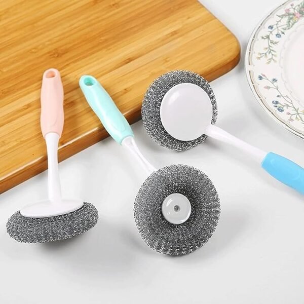 Steel Scrubber with Handle for Cleaning - Image 8