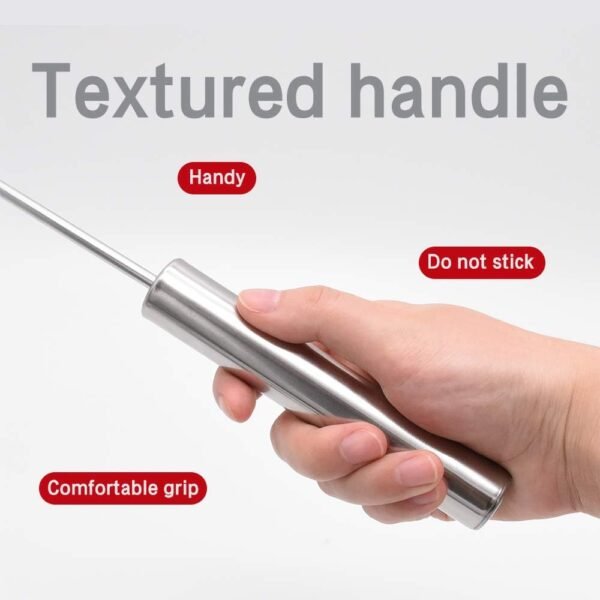 Hand press stainless steel egg beater - Image 7