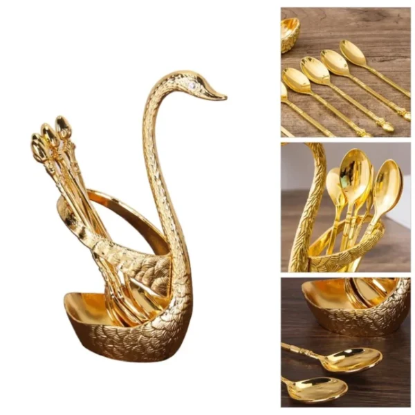 Cutlery Set Spoon Swan Holder - Image 7