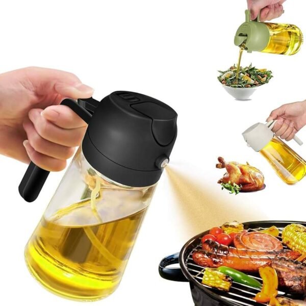 2 in 1 Oil Sprayer and Oil Dispenser Bottle 500ml - Image 7