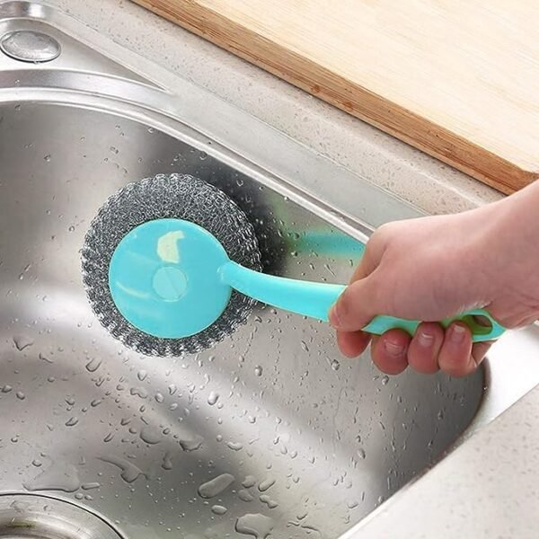 Steel Scrubber with Handle for Cleaning - Image 6