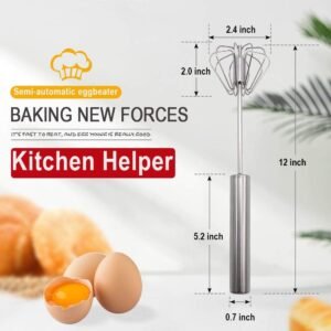 Hand press stainless steel egg beater