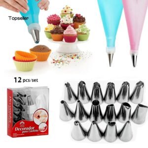 Stainless Steel 12 Pieces Cake Decoration Tools