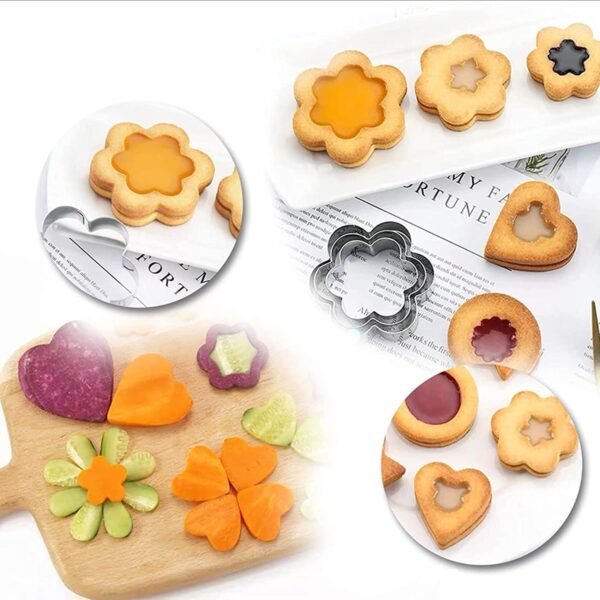 12pcs/Set Stainless Steel Cookie Cutter ( 4 Shapes) - Image 4
