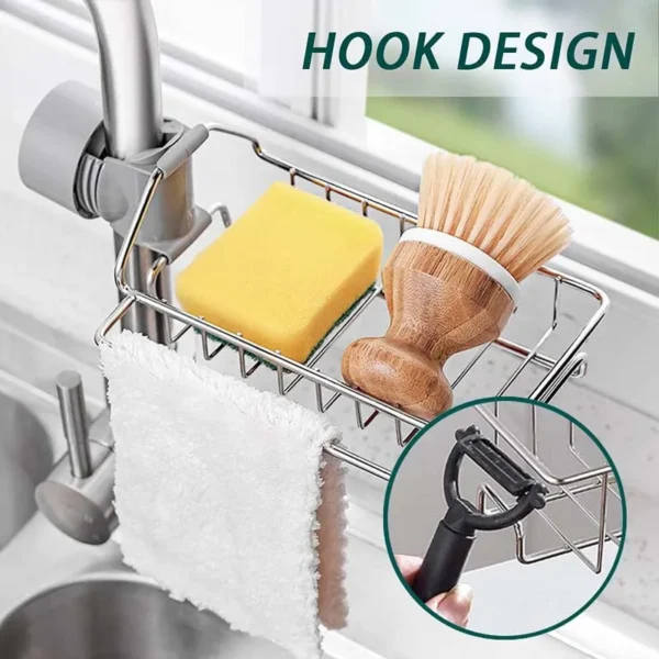 Faucet Rack Kitchen Sink Organizer Holder-1Pcs - Image 5