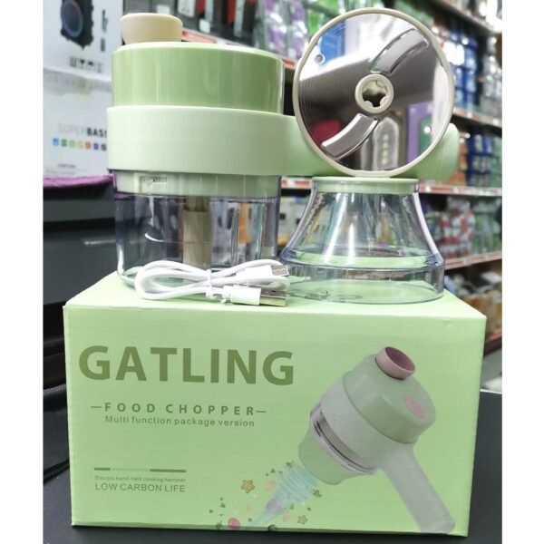 Gatling Food Chopper, Portable Electric Vegetable Cutter Set - Image 2