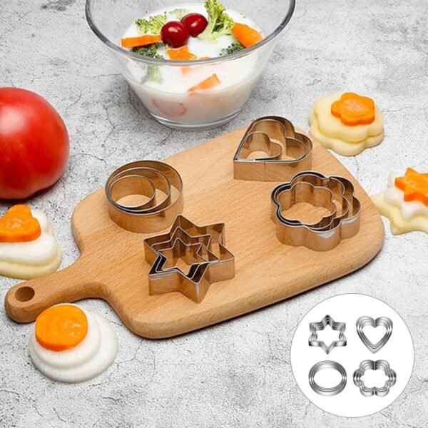 12pcs/Set Stainless Steel Cookie Cutter ( 4 Shapes) - Image 3