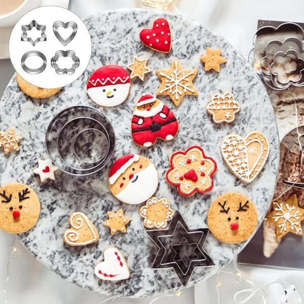 12pcs/Set Stainless Steel Cookie Cutter ( 4 Shapes) - Image 2