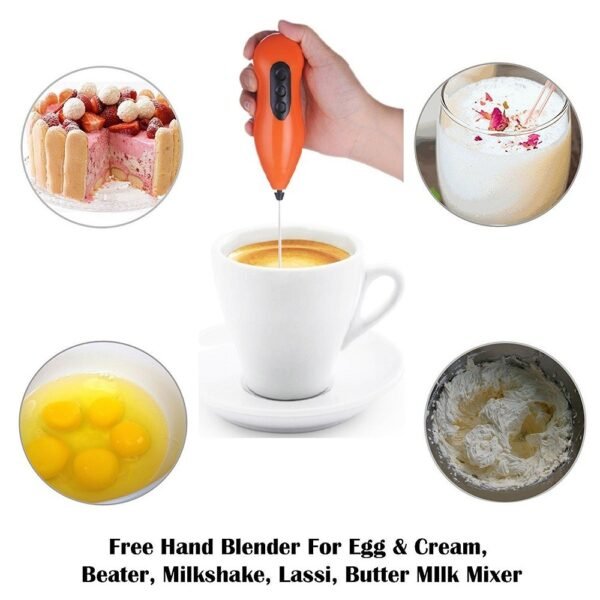 Portable Hand Blender For Lassi, Milk, Coffee, Egg Beater Mixer - Coffee Mixer - Image 5