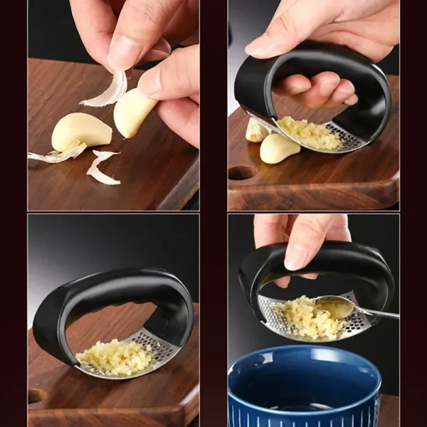 Stainless Steel Garlic Crusher Ginger Mincer Squeezer Press - Image 3