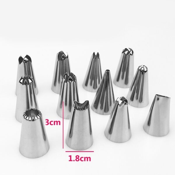 Stainless Steel 12 Pieces Cake Decoration Tools - Image 3