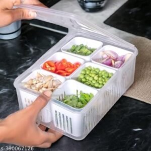 6 Grid Fridge Storage Box Container