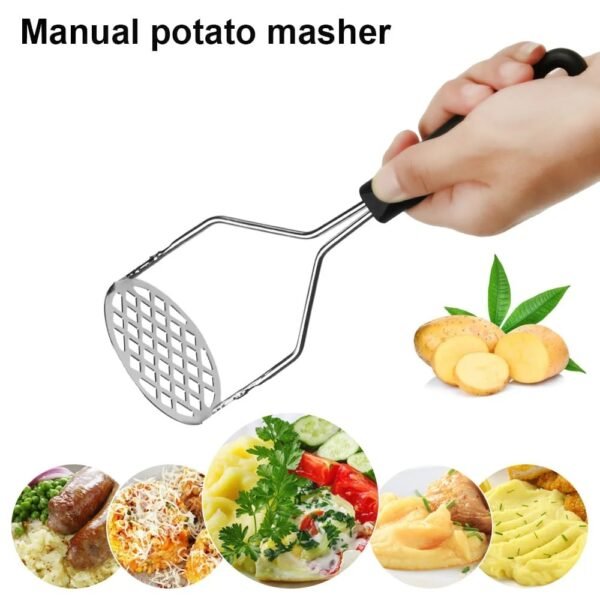 Stainless Steel Potato Press Masher Food Masher Crusher - Image 2