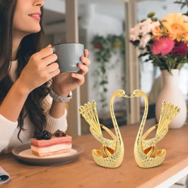 Cutlery Set Spoon Swan Holder - Image 4