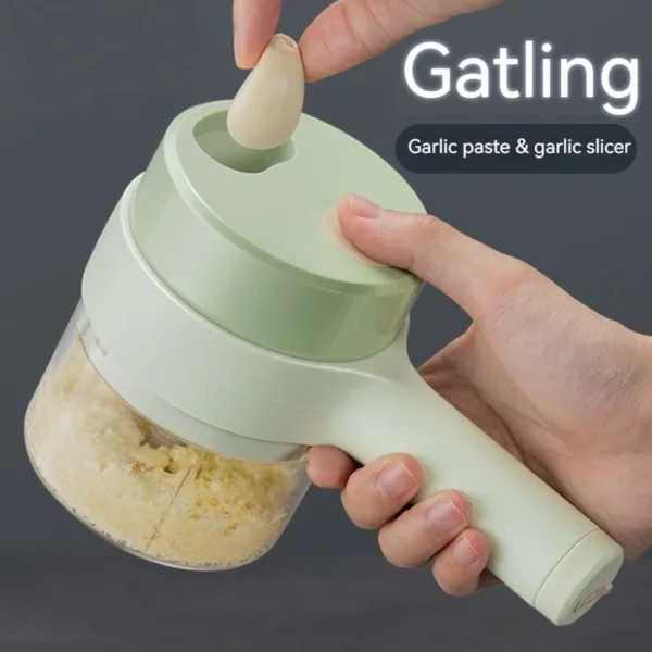 Gatling Food Chopper, Portable Electric Vegetable Cutter Set - Image 4