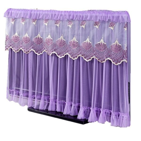 TV dust cover, Dustproof Lace Cloth Fabric TV dust cover - Image 2