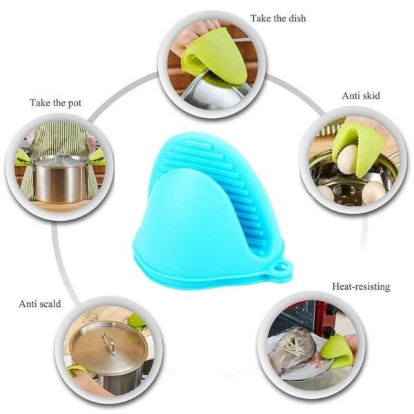 2pcs Silicone Oven Pot Holder Heat Resistant, Oven Mitts Glove - Image 5