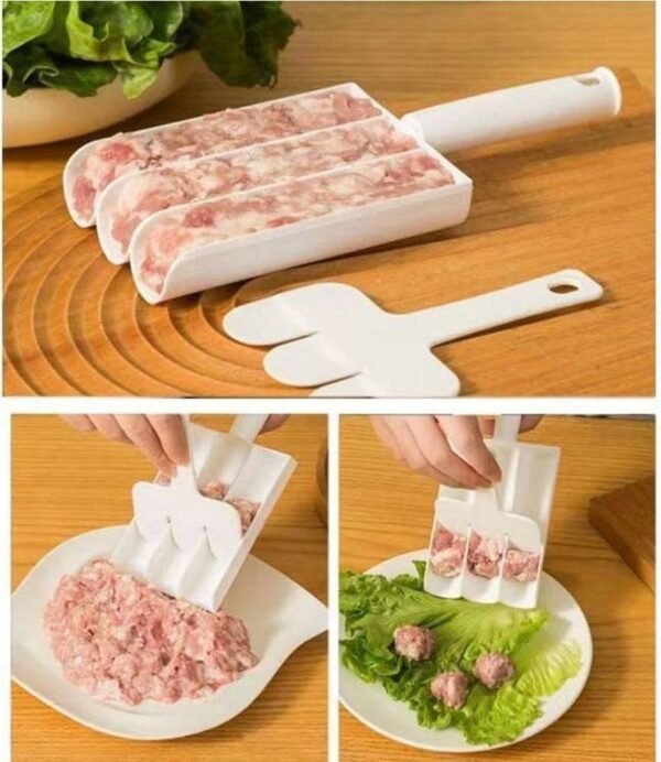Meat Ball Scoop with Cutting Spade Ball Maker, None-Stick Meatball Maker Melon Ballers - Image 6