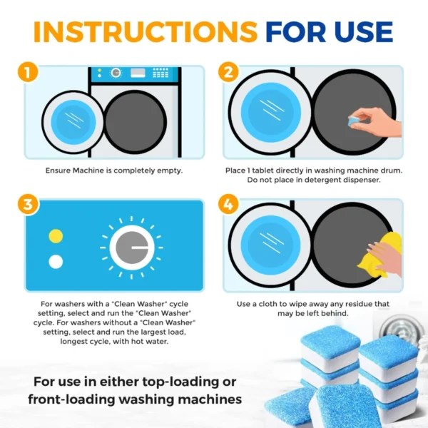12Pcs Washing Machine Tank Cleaner Tablet - Image 8