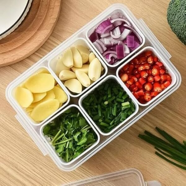 6 Grid Fridge Storage Box Container - Image 2