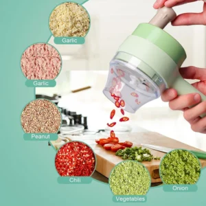 Gatling Food Chopper, Portable Electric Vegetable Cutter Set