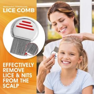 স্টেইনলেস স্টিলের উকুন অপসারণের চিরুনি, Stainless Steel Lice Removal Comb