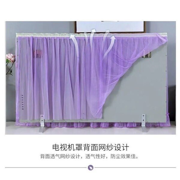 TV dust cover, Dustproof Lace Cloth Fabric TV dust cover - Image 3