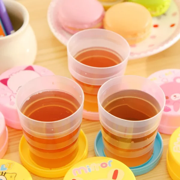 Cute Cartoon Portable Telescopic Folding Cup - Image 2