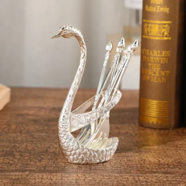 Cutlery Set Spoon Swan Holder - Image 6