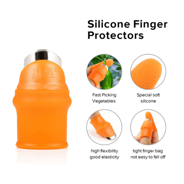 Silicone Finger Protector for vegetables cutting (6 Pieces) 1 Set - Image 2