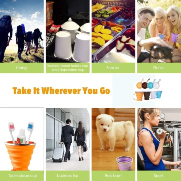 Silicone Folding Cup/Mug, Foldable & Portable - Image 2