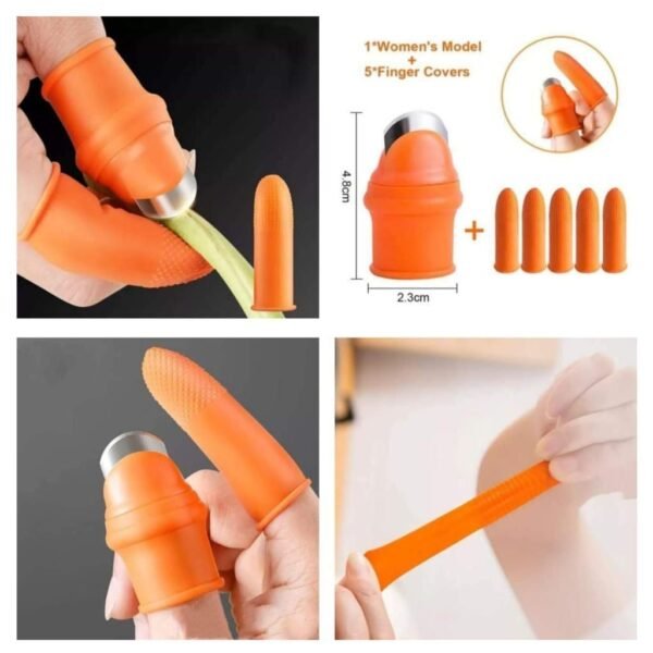 Silicone Finger Protector for vegetables cutting (6 Pieces) 1 Set - Image 3