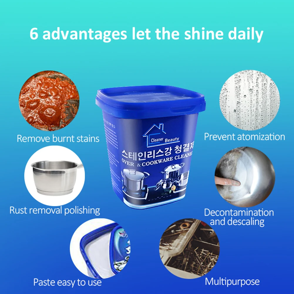 Stainless Steel Cookware Cleaning Paste Kitchen Cleaner Washing Detergent Paste - Image 7