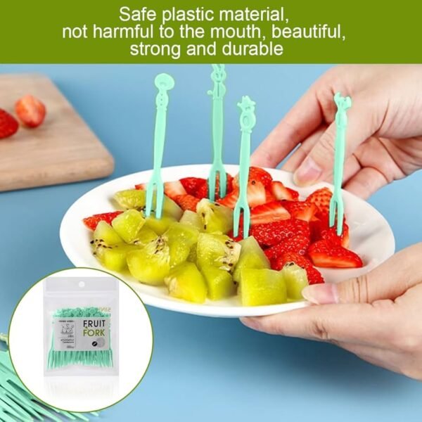 10pcs colourful plate with Free Fork set - Image 3