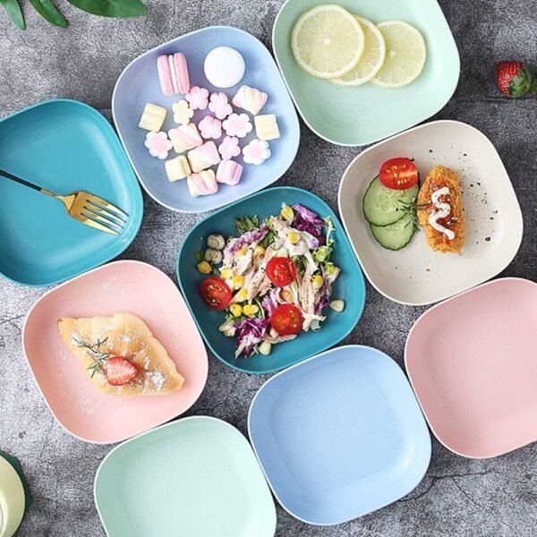 10pcs colourful plate with Free Fork set - Image 5